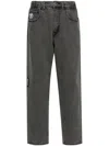 Aape By A Bathing Ape Logo-appliqué Wide-leg Jeans In Black
