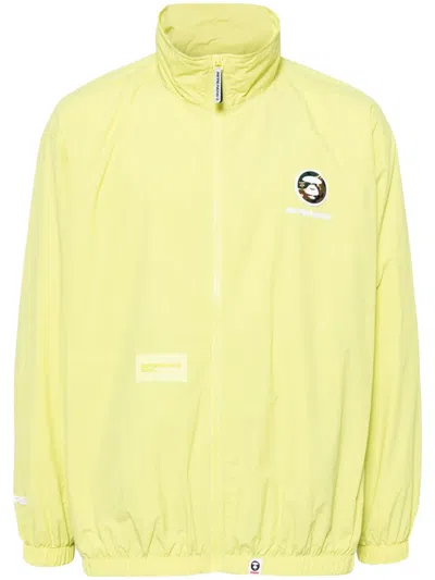 Aape By A Bathing Ape Slogan-motif Bomber Jacket In Green