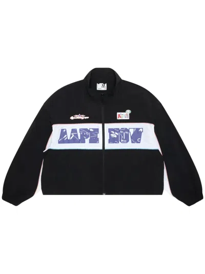 Aape By A Bathing Ape Logo-appliquéd Jacket In Black