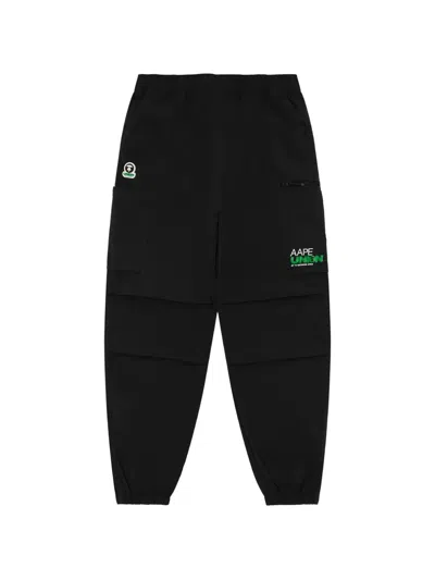 Aape By A Bathing Ape Logo Cargo Trousers In Black