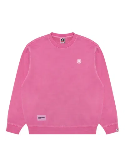 Aape By A Bathing Ape Logo-detail Cotton Sweatshirt In Pink