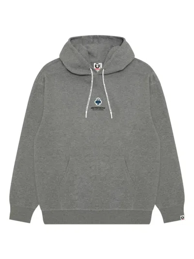 Aape By A Bathing Ape Logo-details Hoodie In Gray