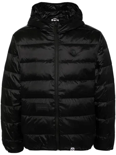 Aape By A Bathing Ape Logo Down Jacket In Bkx Black