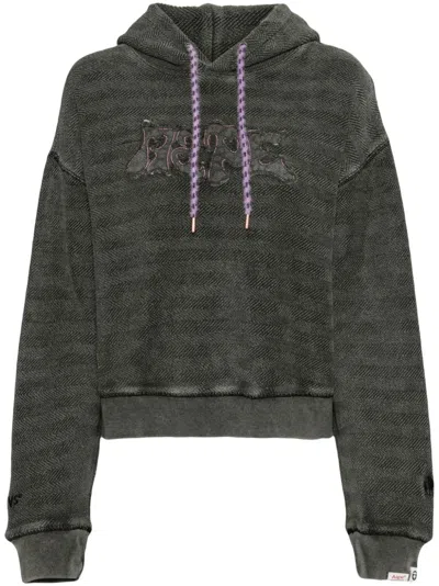 Aape By A Bathing Ape Logo-embellished Cotton Hoodie In 绿色