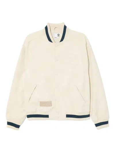Aape By A Bathing Ape Logo-embossed Jacket In Neutral