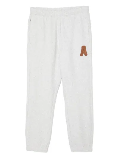 Aape By A Bathing Ape Logo-embossed Trousers In Gray