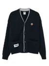 Aape By A Bathing Ape Logo-embroidered Cardigan In Blue