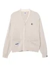 Aape By A Bathing Ape Logo-embroidered Cardigan In Neutral