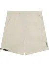 Aape By A Bathing Ape Logo-embroidered Elasticated-waist Shorts In Neutrals