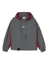 Aape By A Bathing Ape Logo-embroidered Jacket In Gray