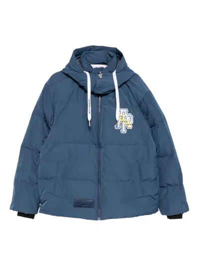 Aape By A Bathing Ape Logo-embroidered Padded Jacket In Blue