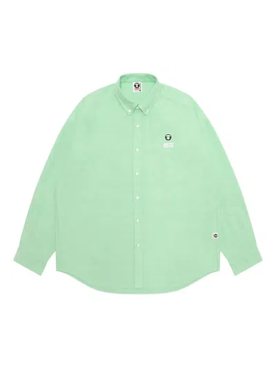 Aape By A Bathing Ape Logo-embroidered Shirt In Green