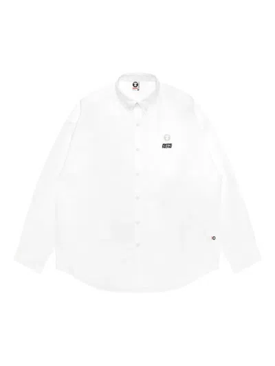 Aape By A Bathing Ape Logo-embroidered Shirt In White