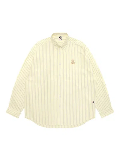 Aape By A Bathing Ape Logo-embroidered Shirt In Yellow