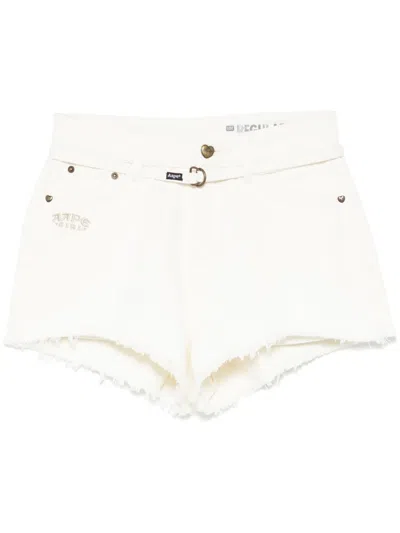 Aape By A Bathing Ape Logo-embroidered Shorts In 白色
