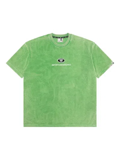 Aape By A Bathing Ape Logo-embroidered T-shirt In Green