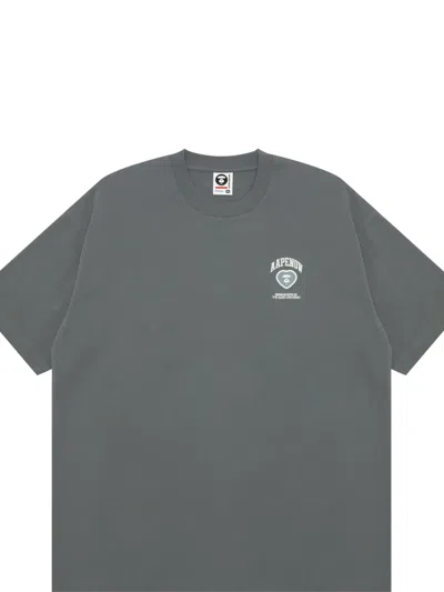 Aape By A Bathing Ape Logo-embroidered T-shirt In Grey