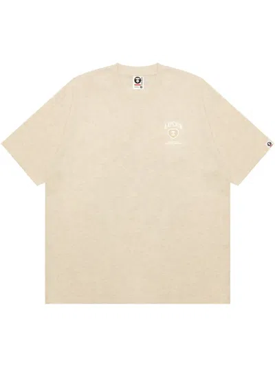 Aape By A Bathing Ape Logo-embroidered T-shirt In Neutrals