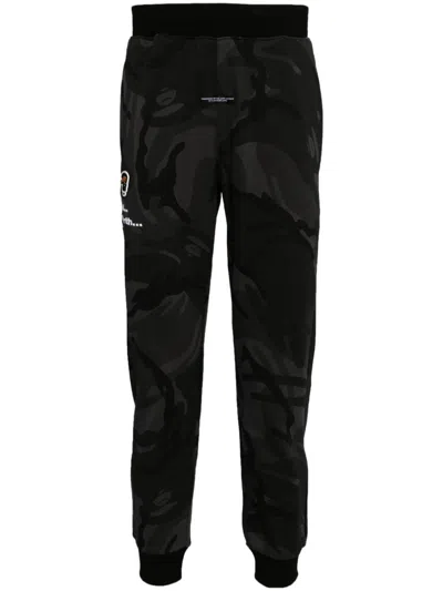 Aape By A Bathing Ape Logo-embroidered Track Pants In Black