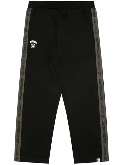 Aape By A Bathing Ape Logo-embroidered Track Pants In Schwarz