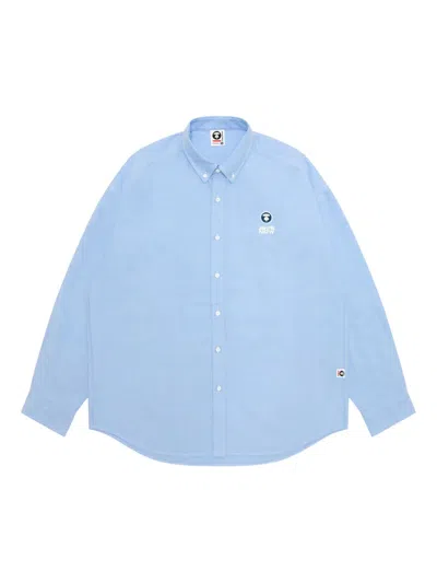 Aape By A Bathing Ape Logo-embroidery Shirt In Blue