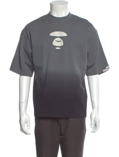 Pre-owned Aape By A Bathing Ape Logo Graphic Print T-shirt W/ Tags In Gray