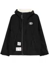 Aape By A Bathing Ape Logo Hooded Windbreaker Jacket In Black