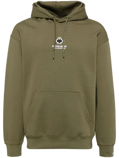 Aape By A Bathing Ape Logo Hoodie In Green