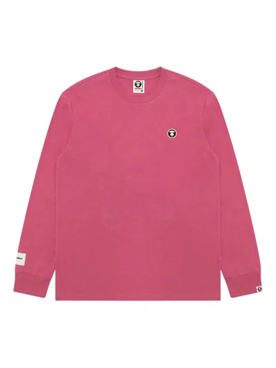 Aape By A Bathing Ape Logo Long-sleeve T-shirt In Pink