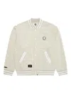 Aape By A Bathing Ape Logo-patch Buttoned Bomber Jacket In Neutral