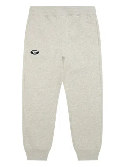 Aape By A Bathing Ape Logo-patch Camouflage-pocket Track Pants In Gray