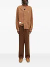 Aape By A Bathing Ape Logo-patch Cardigan In Brown