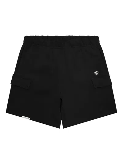 Aape By A Bathing Ape Logo-patch Cargo Shorts In Black
