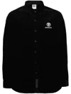 Aape By A Bathing Ape Logo-patch Corduroy Shirt In Black