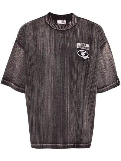 Aape By A Bathing Ape Logo Patch Cotton T-shirt In Grey