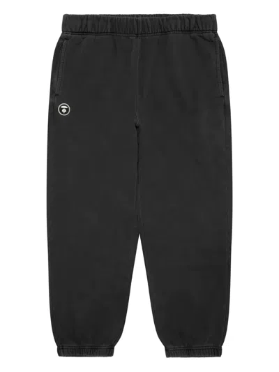 Aape By A Bathing Ape Logo-patch Cuffed Track Pants In Black