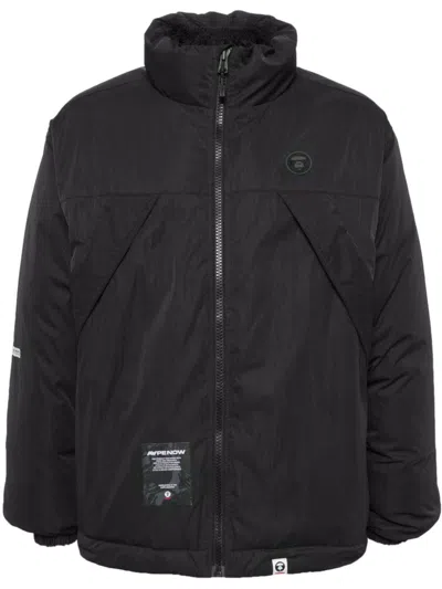 Aape By A Bathing Ape Logo Patch Down Jacket In Black