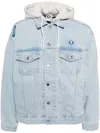Aape By A Bathing Ape Logo-patch Hooded Jacket In Blue