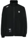 Aape By A Bathing Ape Nylon Zip Up Jacket In Black-gray In Black