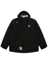 Aape By A Bathing Ape Logo-patch Layered Hooded Jacket In Schwarz