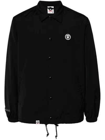 Aape By A Bathing Ape Logo-patch Long-sleeved Jacket In Black