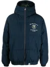 Aape By A Bathing Ape Logo-patch Padded Down Jacket In Blue