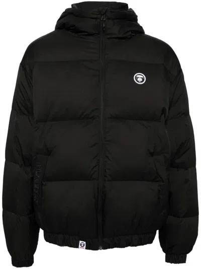 Aape By A Bathing Ape Logo Patch Padded Jacket In Black