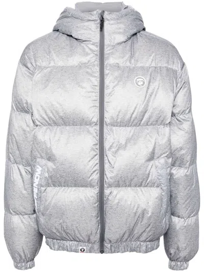 Aape By A Bathing Ape Logo Patch Padded Jacket In Gy2 Heather Grey