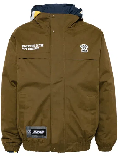 Aape By A Bathing Ape Logo-patch Padded Jacket In Yellow