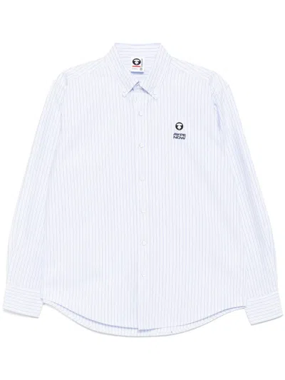 Aape By A Bathing Ape Logo-patch Shirt In Blue