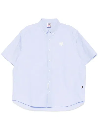 Aape By A Bathing Ape Logo-patch Shirt In Blue