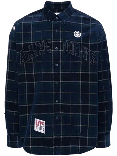 Aape By A Bathing Ape Logo-patch Shirt In Blue