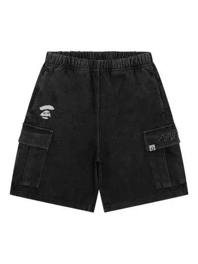 Aape By A Bathing Ape Logo-patch Shorts In Black