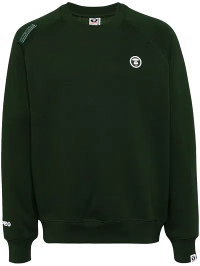 Aape By A Bathing Ape Logo Patch Sweatshirt In Green